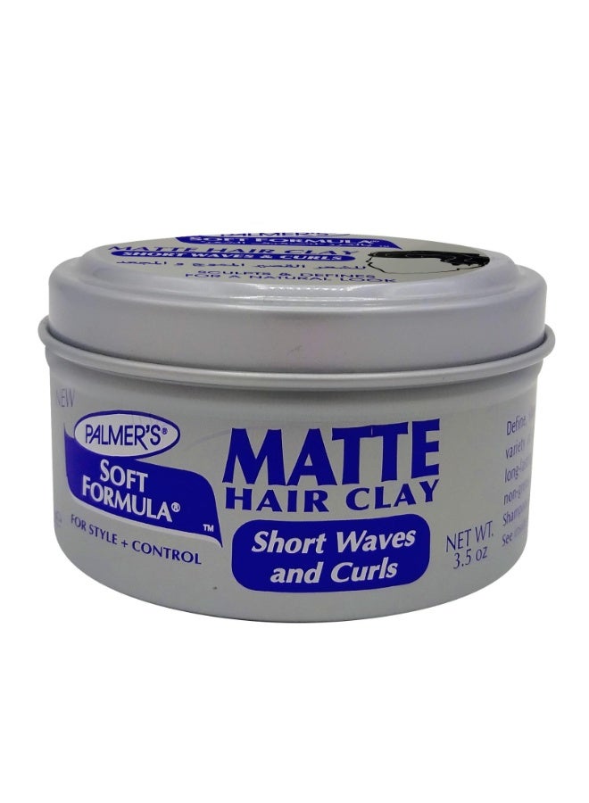PALMER'S Soft Formula Matte Hair Clay Short Waves & Curls 100g - Image 4